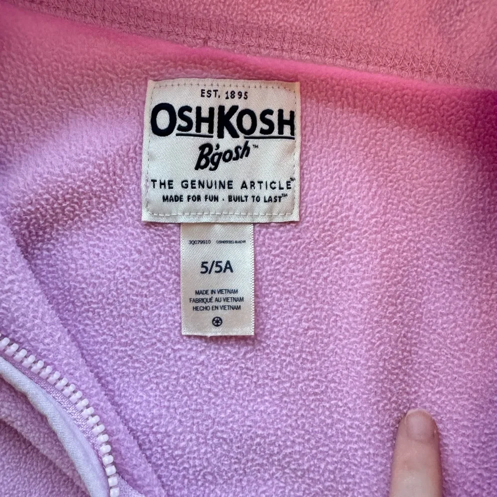 Girls 4pc Fleece Jacket Bundle OshKosh B’gosh Pink Blue Size 5T